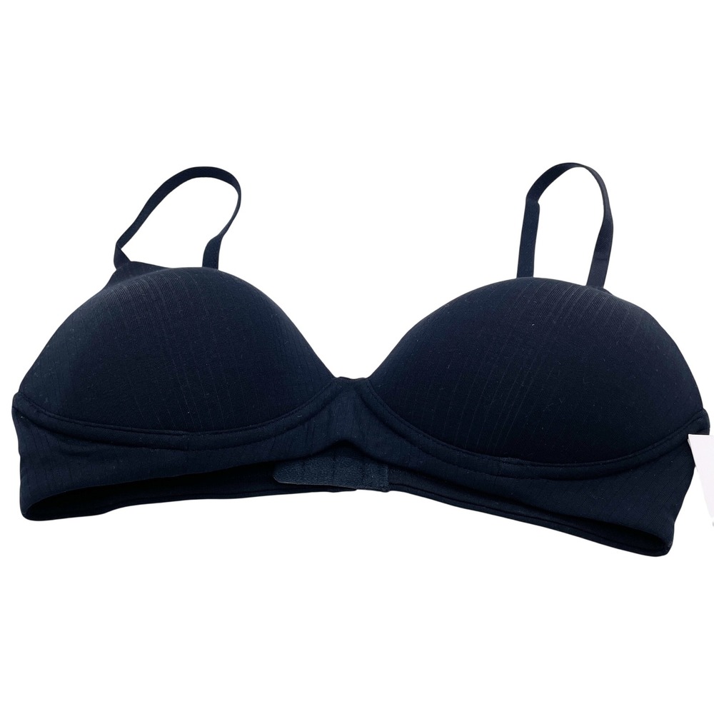 Auden Women's Black Adjustable Modal Blend Lightly Lined Bralette Size S